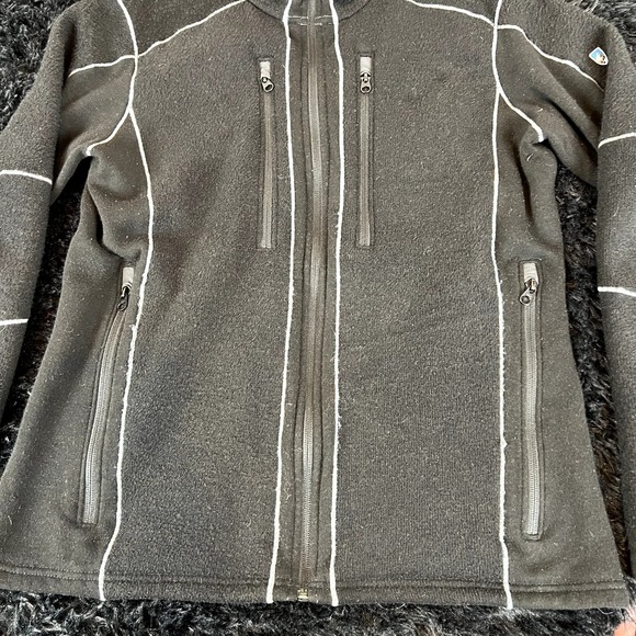 kuhl mens black zip up interceptor fleece size medium - Picture 3 of 5